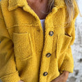 Alma | Chaqueta de Borreguito Corta Mujer Solapa Botones