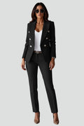 Ariadna | Conjunto de Blazer Cruzado con Botones Mujer Pantalón Ajustado