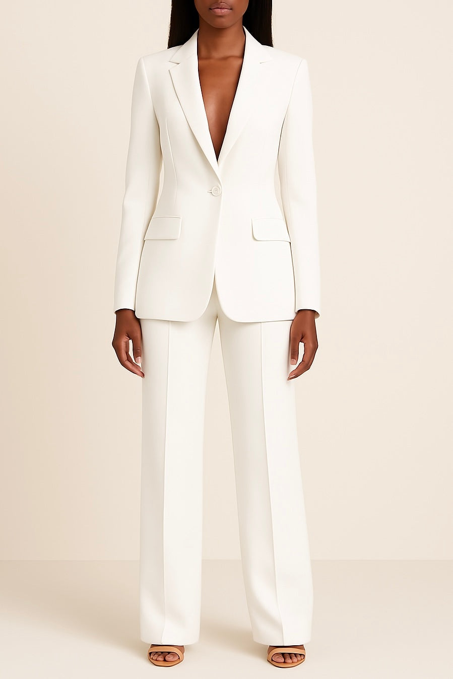 Ariadna | Conjunto de Chaqueta Americana Mujer Blazer Pantalón Pierna Ancha