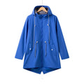 Chubasquero Impermeable Mujer con Capucha Cordón Ajustable