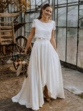 Vestido de Novia de Dos Piezas Mujer Encaje