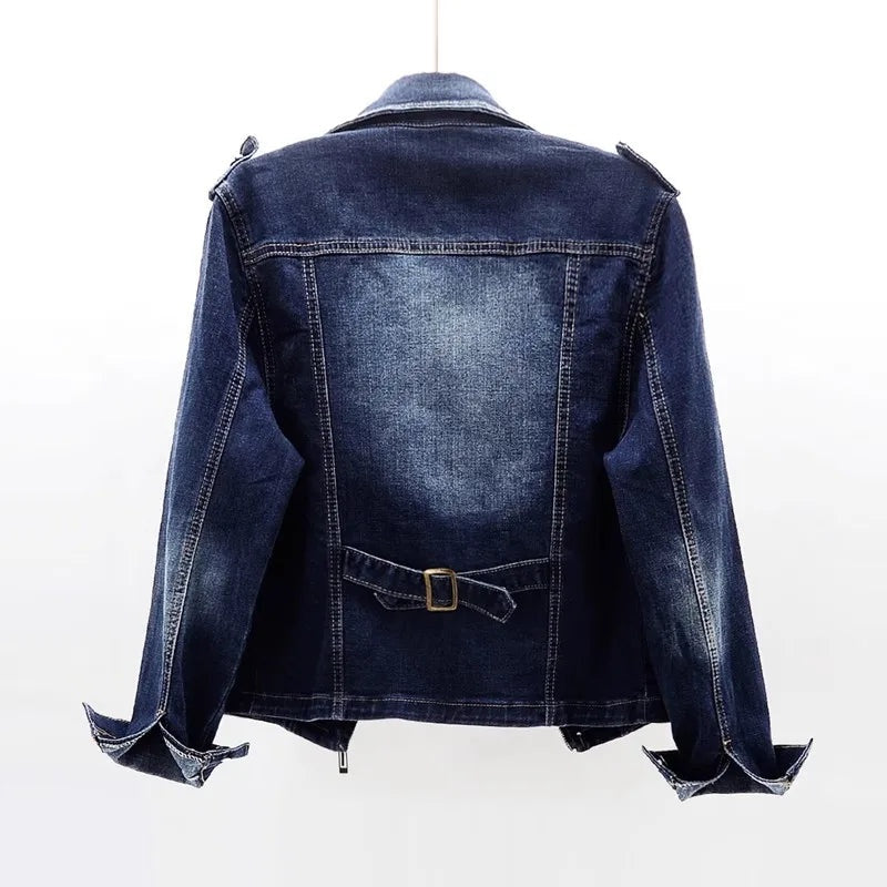 Sofía | Chaqueta Vaquera Mujer Estilo Biker Cremallera