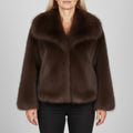 Gema | Chaqueta de Pelo Sintético Mujer Cuello Amplio