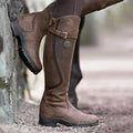 Inés | Botas Impermeables de Piel Mujer Caña Alta Hebilla