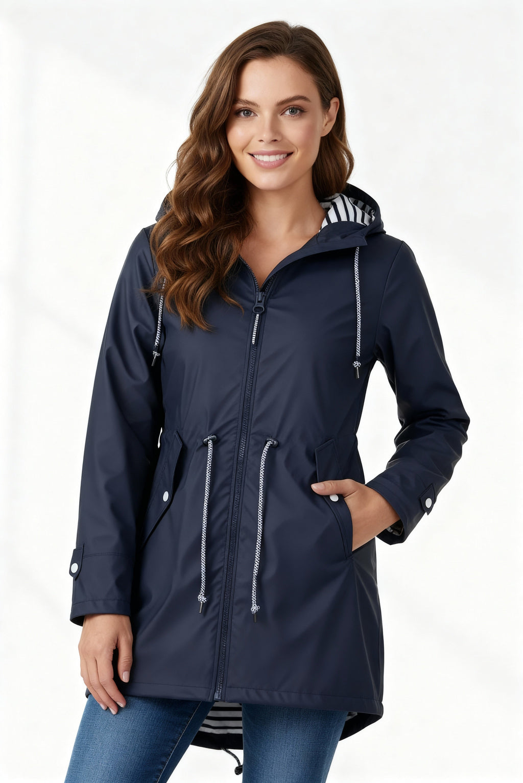Chubasquero Impermeable Mujer con Capucha