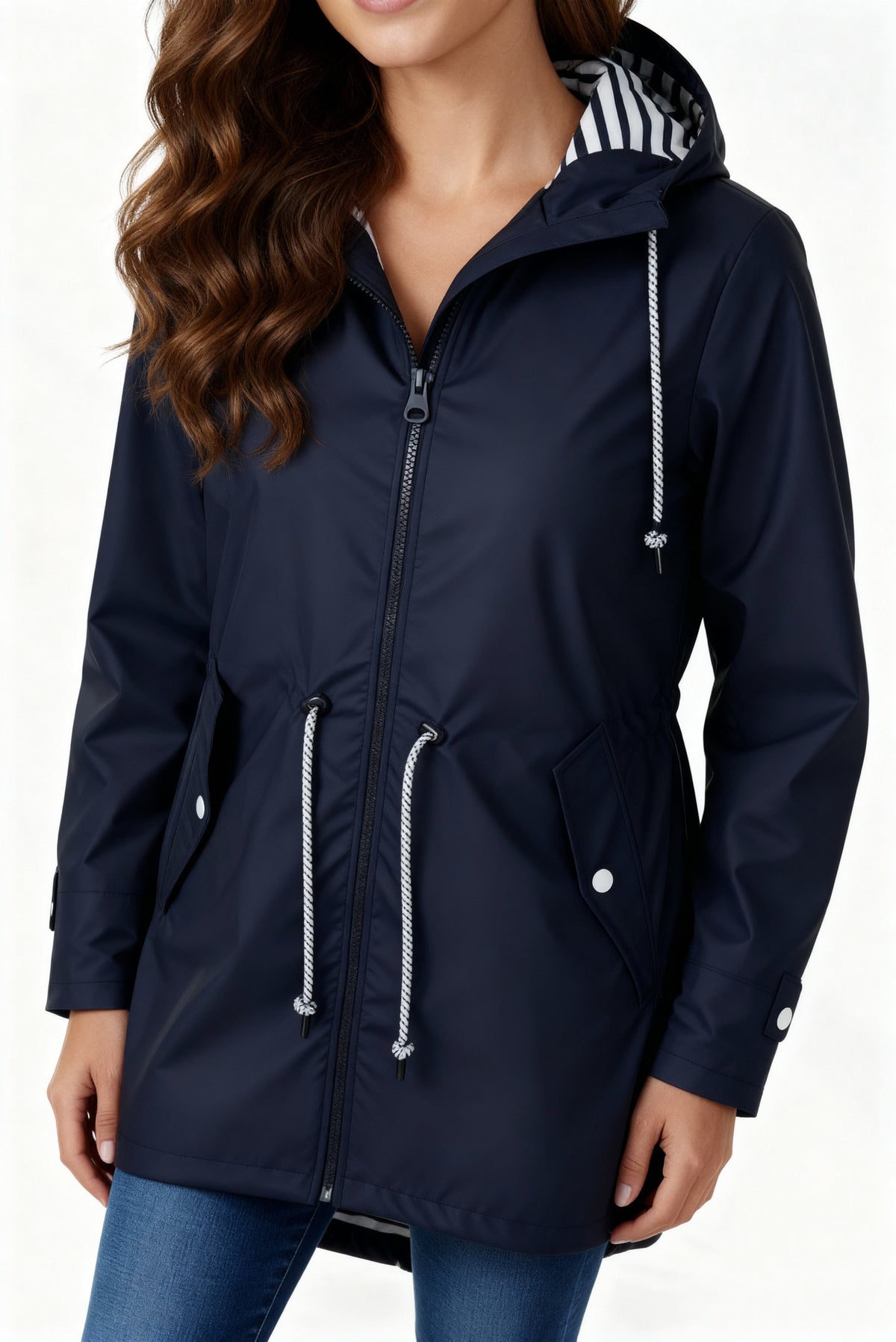 Chubasquero Impermeable Mujer con Capucha