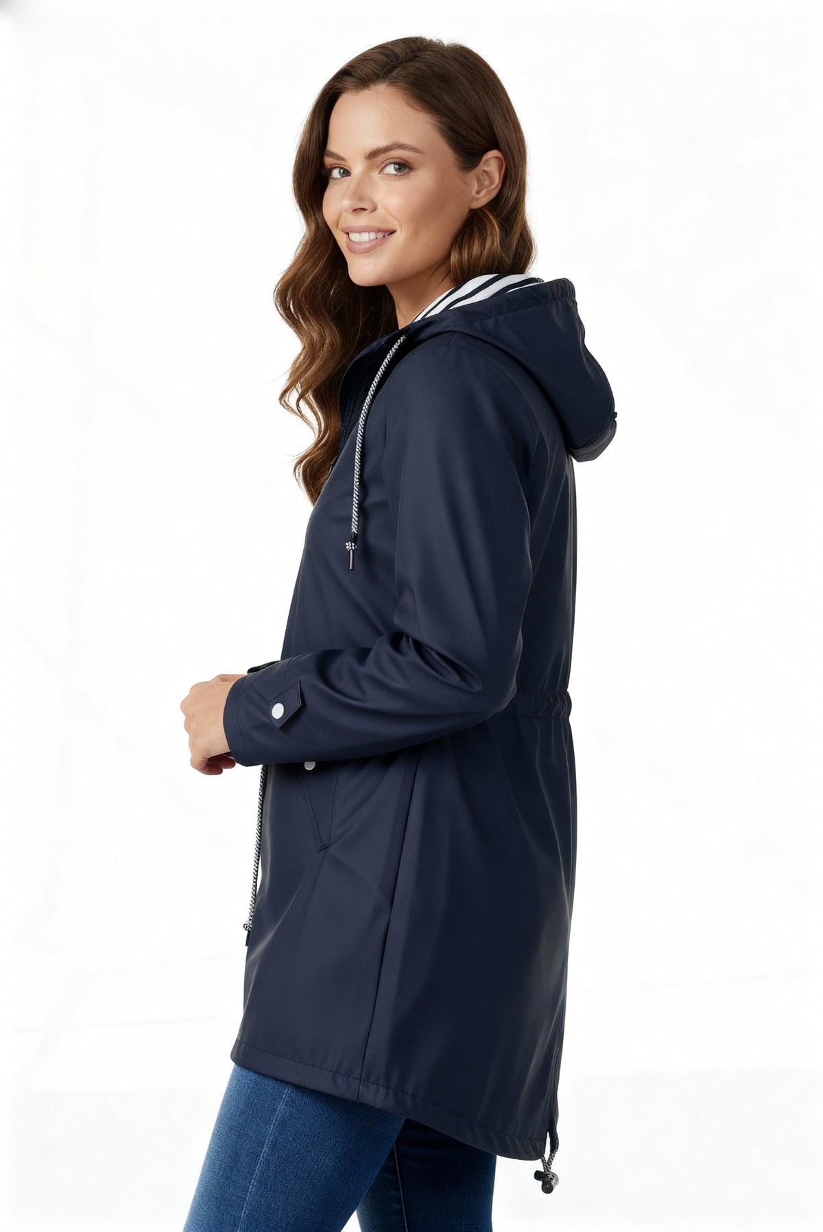 Chubasquero Impermeable Mujer con Capucha