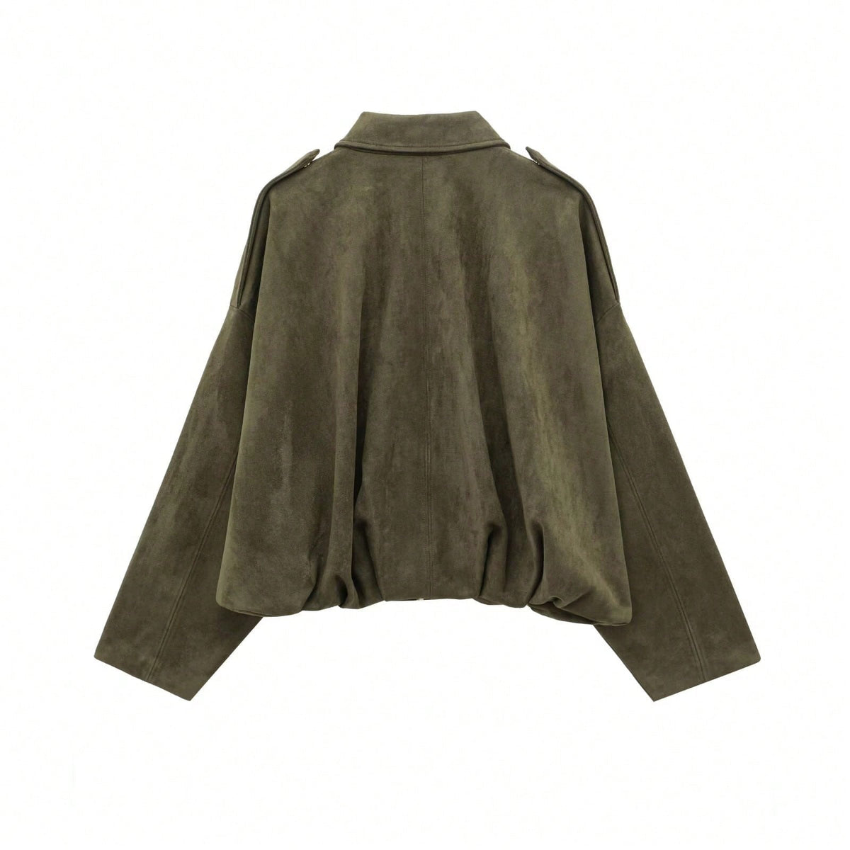 Chaqueta de Ante Mujer Oversize Cremallera