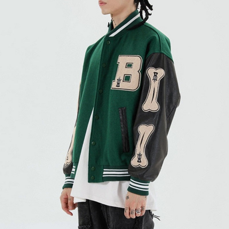 Varsity Jacket Mujer Bordada Corta