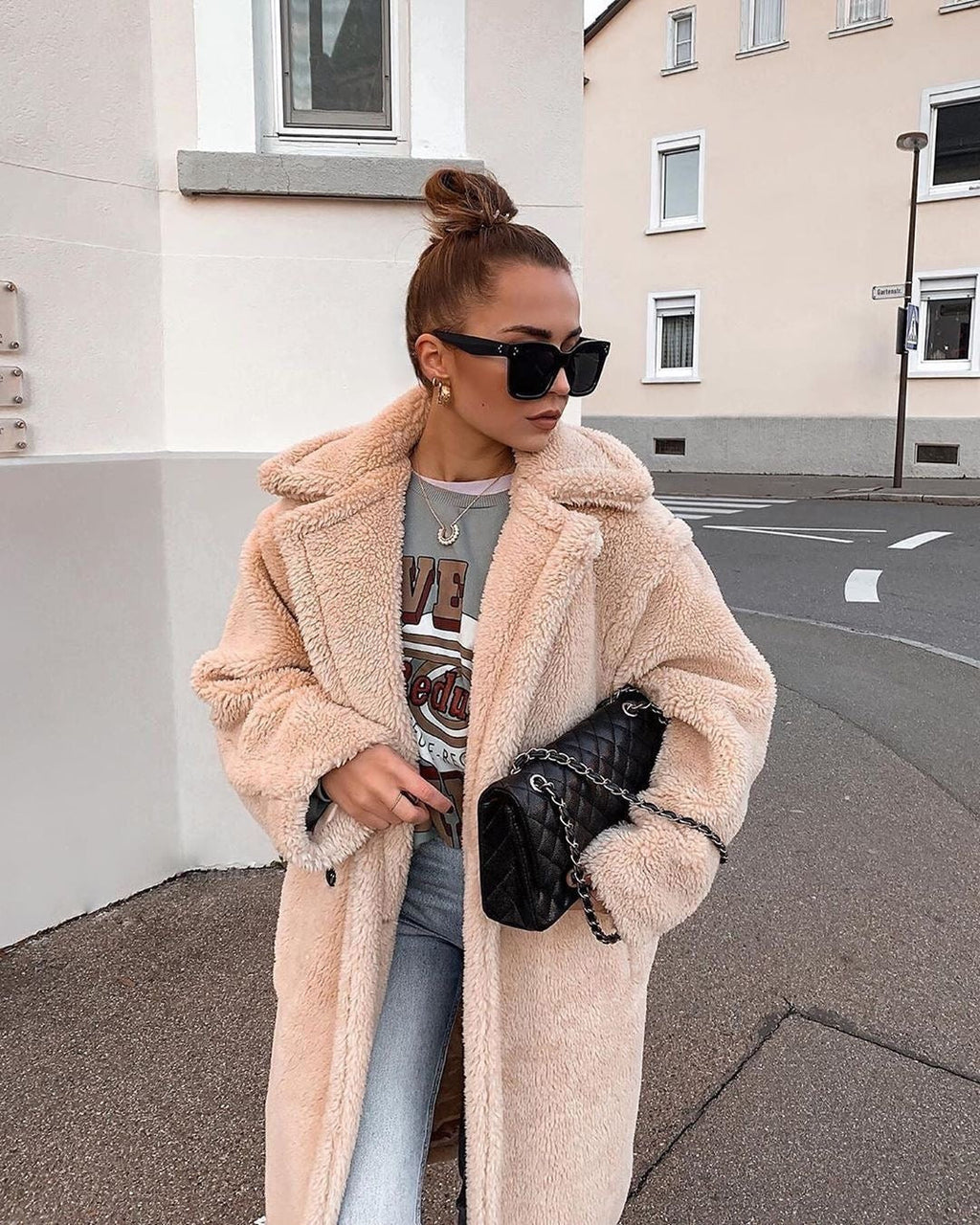 Mencía | Abrigo de Borreguito Largo Mujer Oversize