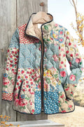 Mencía | Cazadora Acolchada Estampada Entretiempo Mujer Patchwork Floral