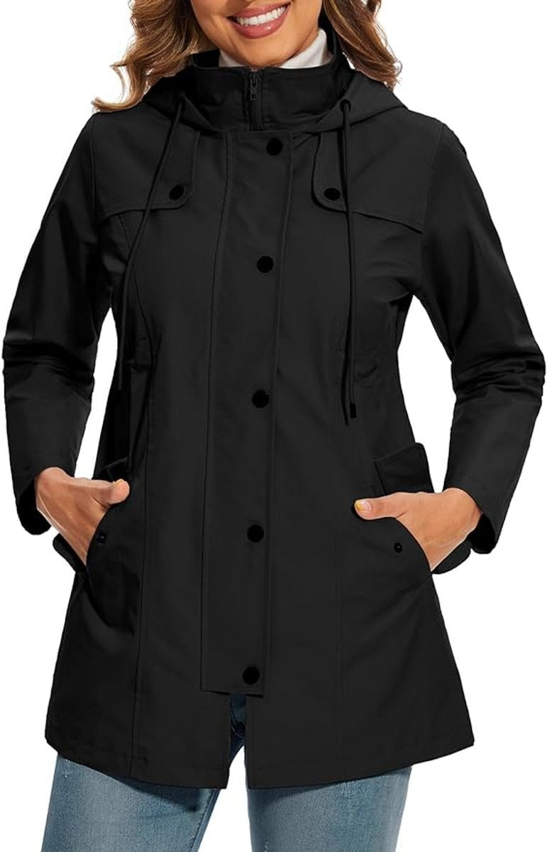 Anorak Impermeable Mujer con Capucha Cortavientos