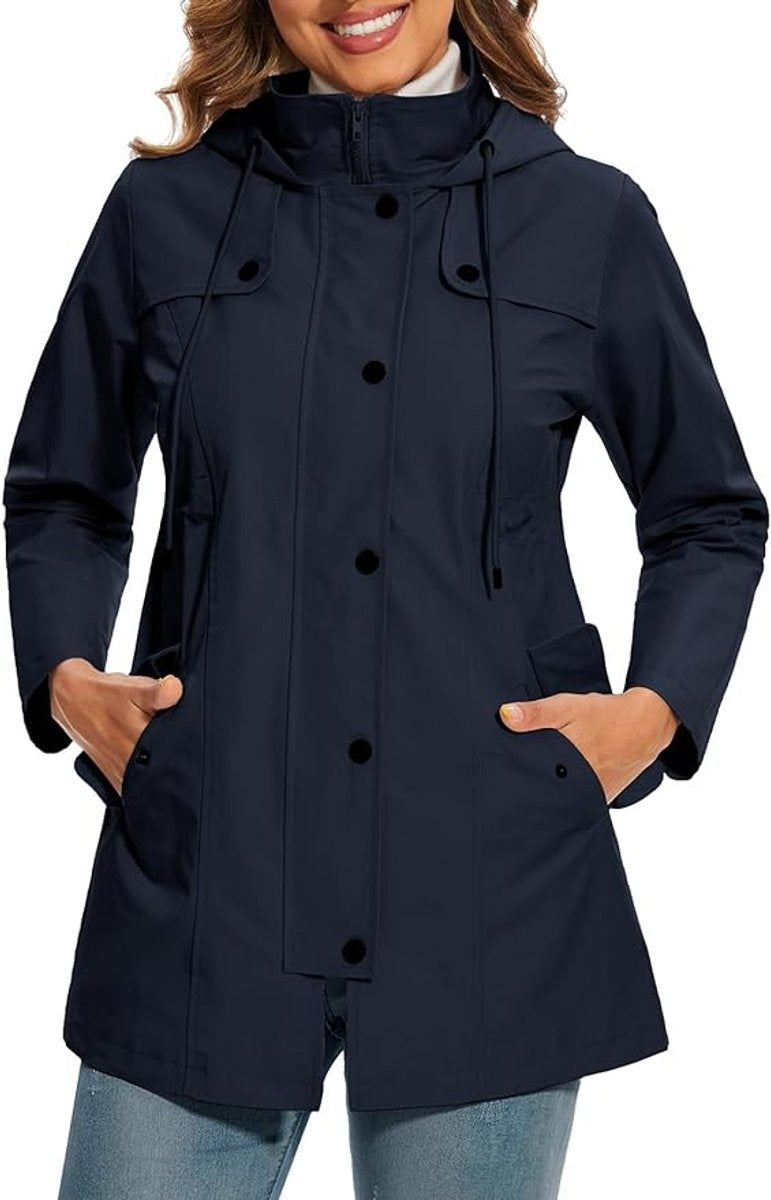 Anorak Impermeable Mujer con Capucha Cortavientos