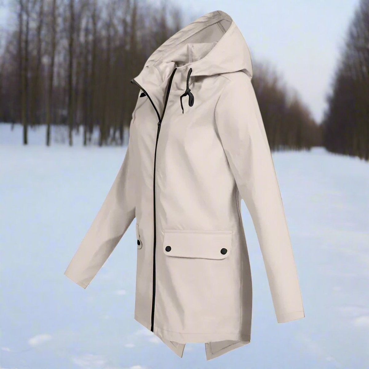 Parka Impermeable Mujer con Capucha Chaqueta Impermeable