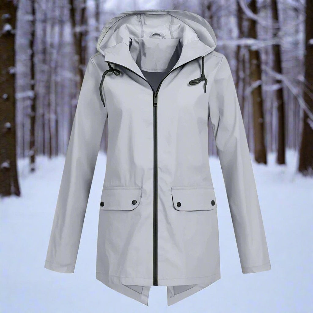 Parka Impermeable Mujer con Capucha Chaqueta Impermeable