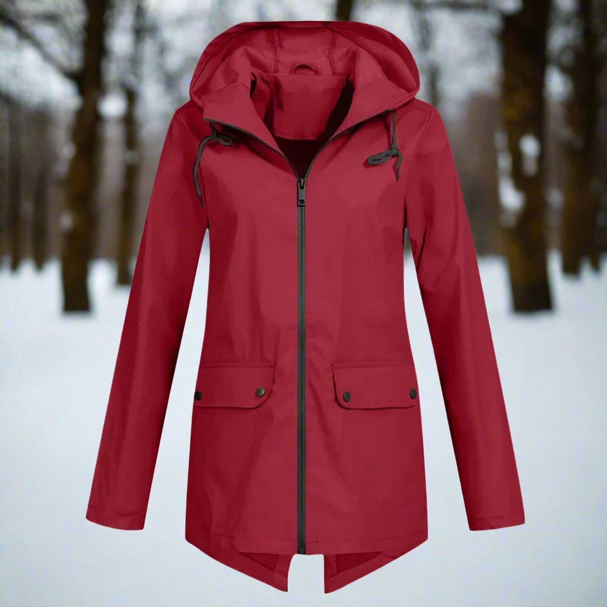 Parka Impermeable Mujer con Capucha Chaqueta Impermeable