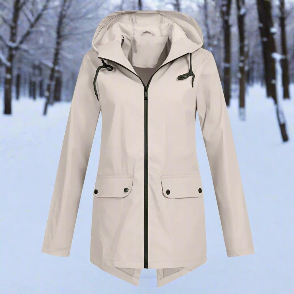 Parka Impermeable Mujer con Capucha Chaqueta Impermeable
