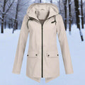 Parka Impermeable Mujer con Capucha Chaqueta Impermeable