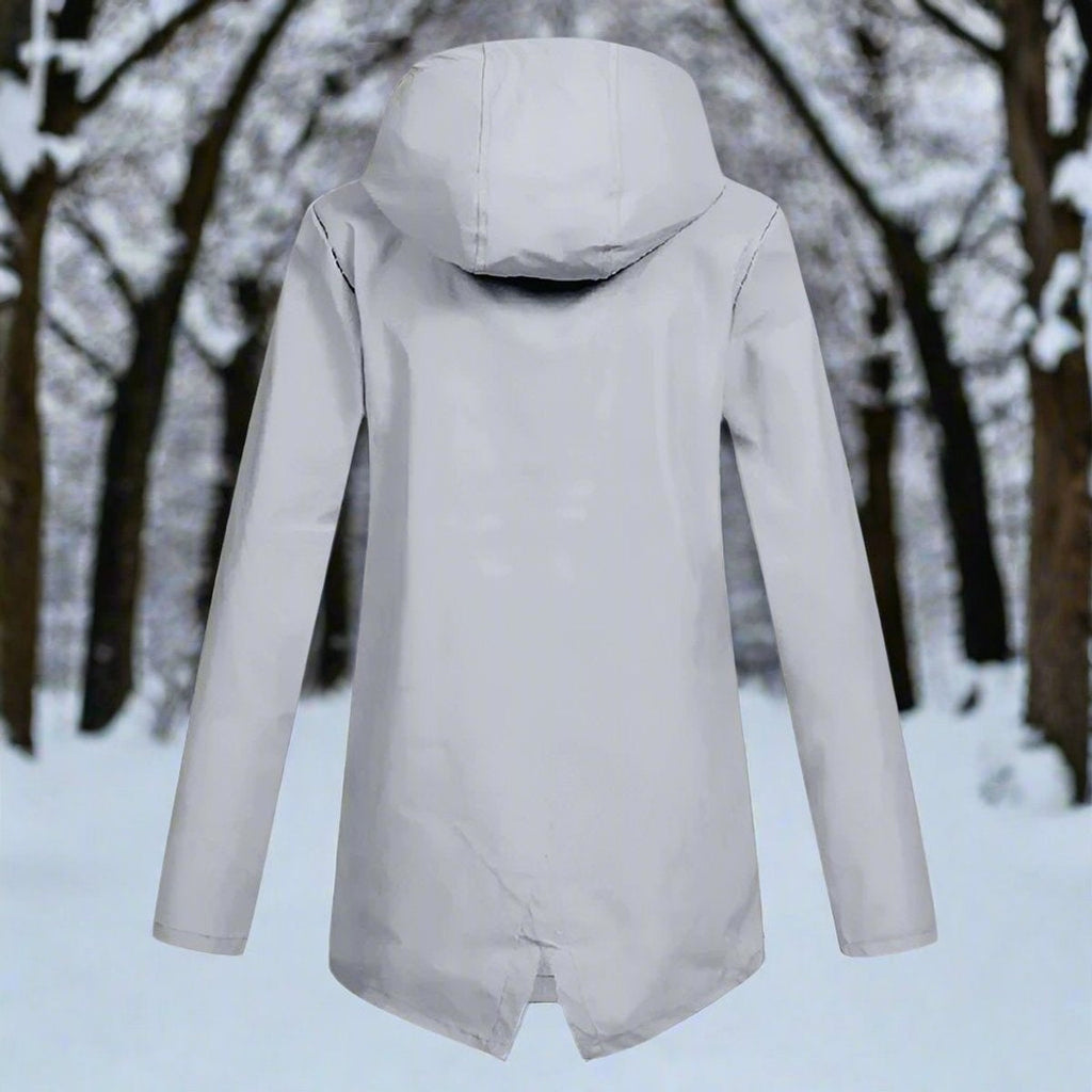 Parka Impermeable Mujer con Capucha Chaqueta Impermeable