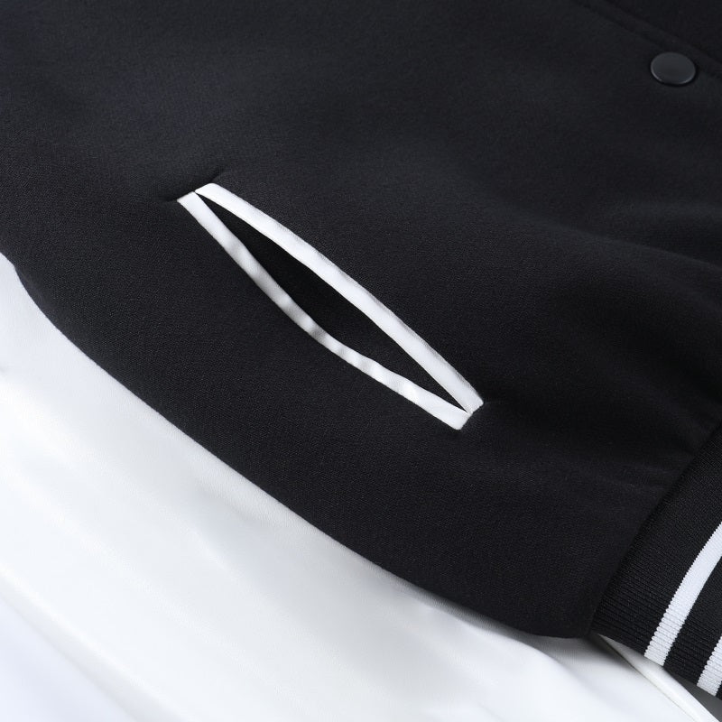 Varsity Jacket Mujer Oversized Bordado