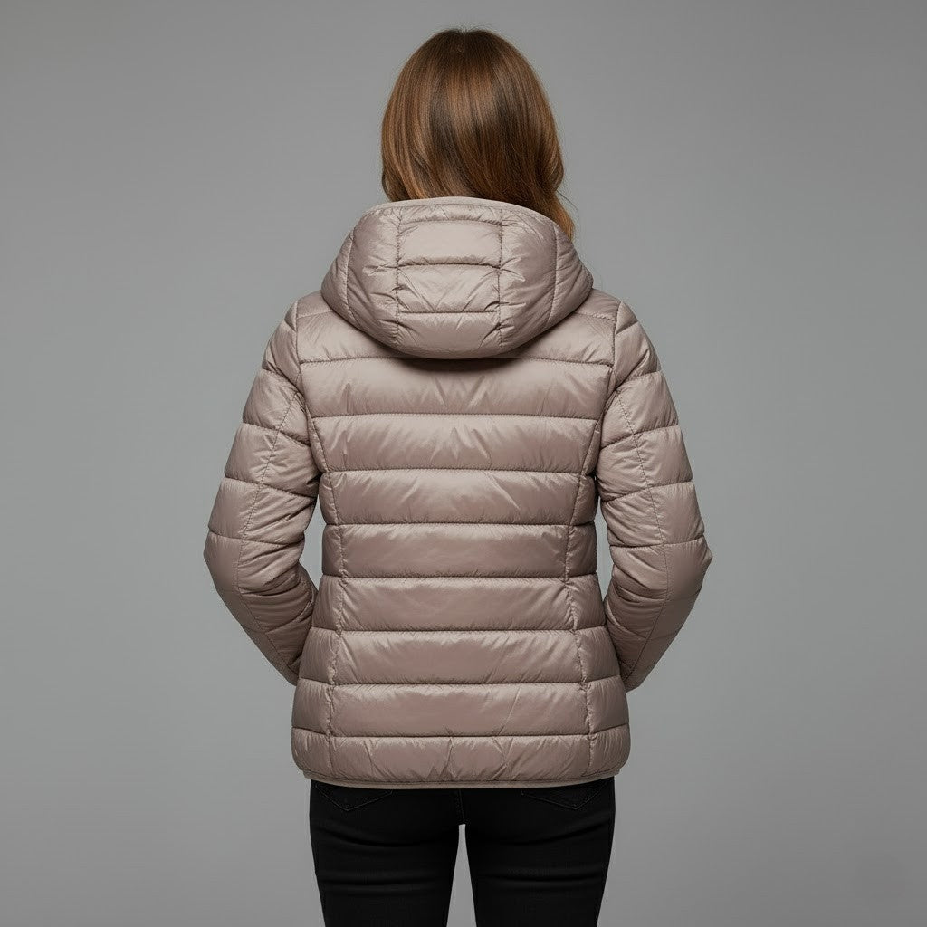 Chaqueta Acolchada Puffer Jacket Mujer Cuello Alto