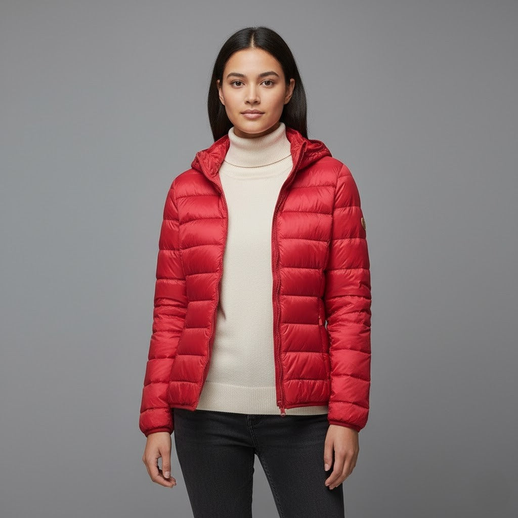 Chaqueta Acolchada Puffer Jacket Mujer Cuello Alto