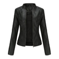 Chaqueta Motera Mujer Polipiel Cuello Mao Cremallera