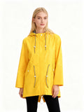 Chubasquero Impermeable Mujer con Capucha Ajustable