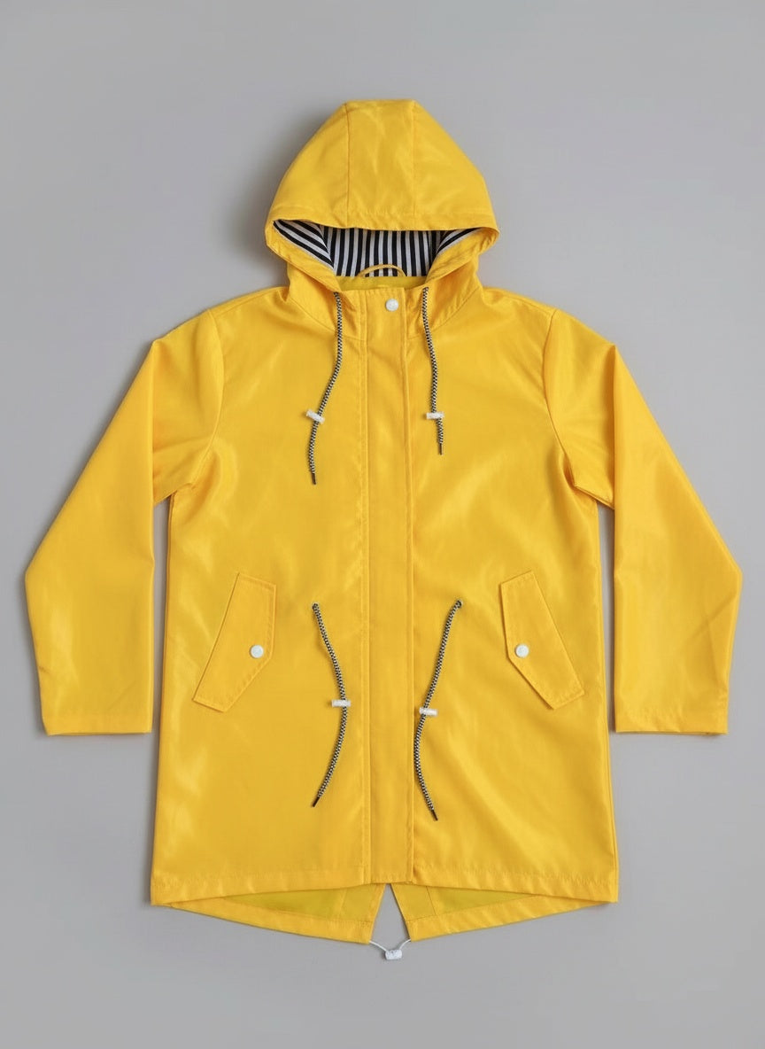 Chubasquero Impermeable Mujer con Capucha Ajustable