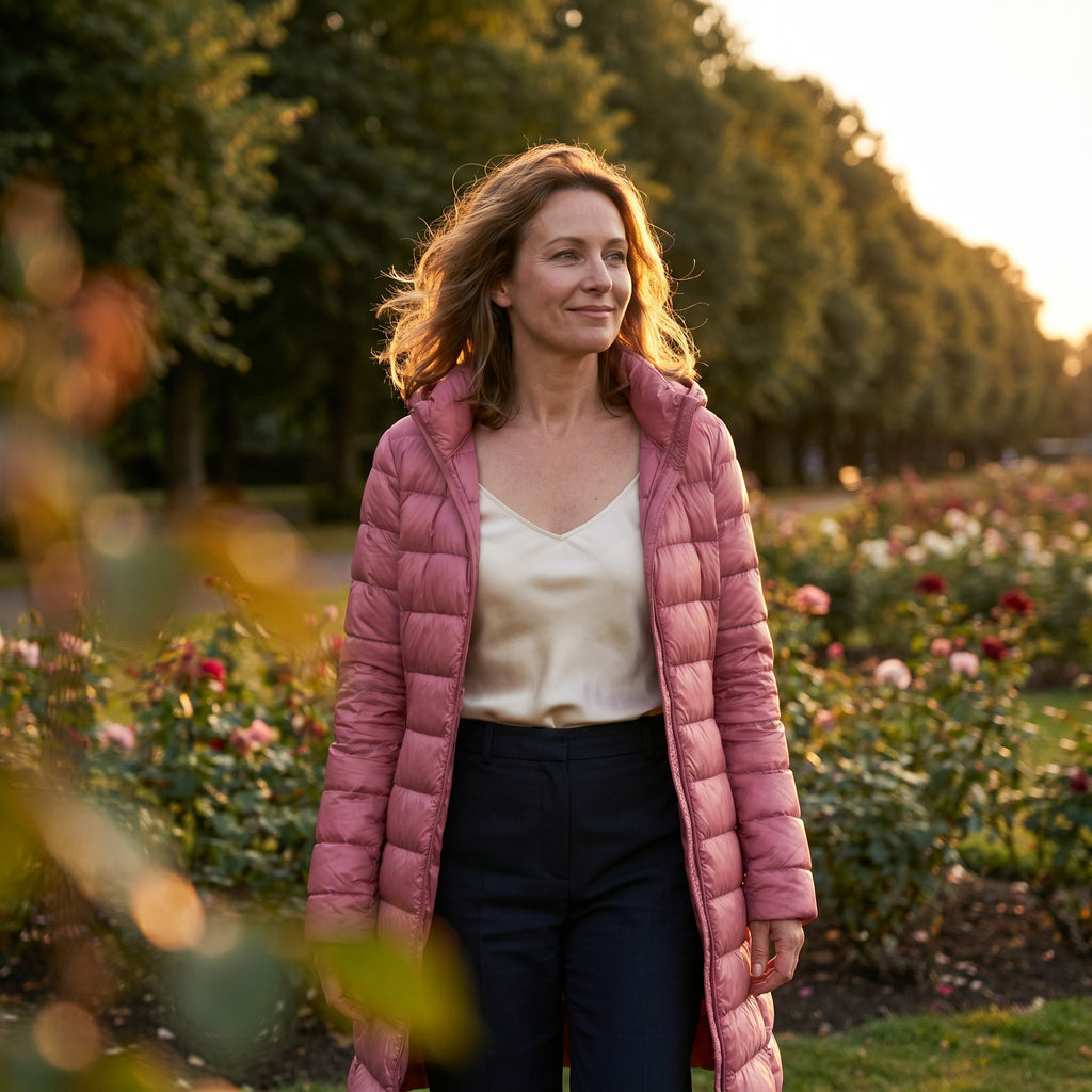 Chaqueta de Plumas Larga Mujer con Capucha Acolchada