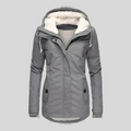 Parka Impermeable Mujer con Capucha Forro Borreguito