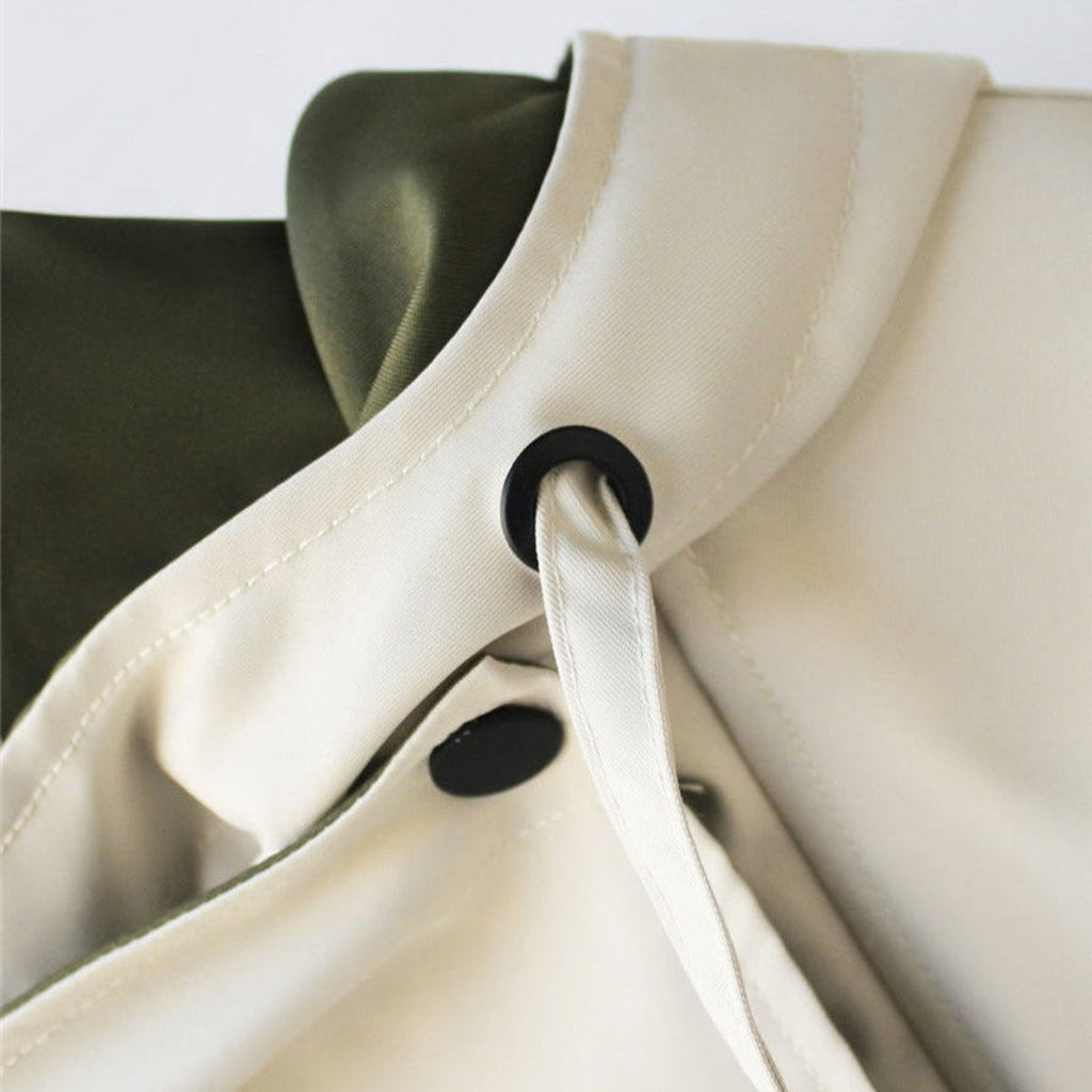 Chaqueta Impermeable Oversized Mujer Cuello Solapa