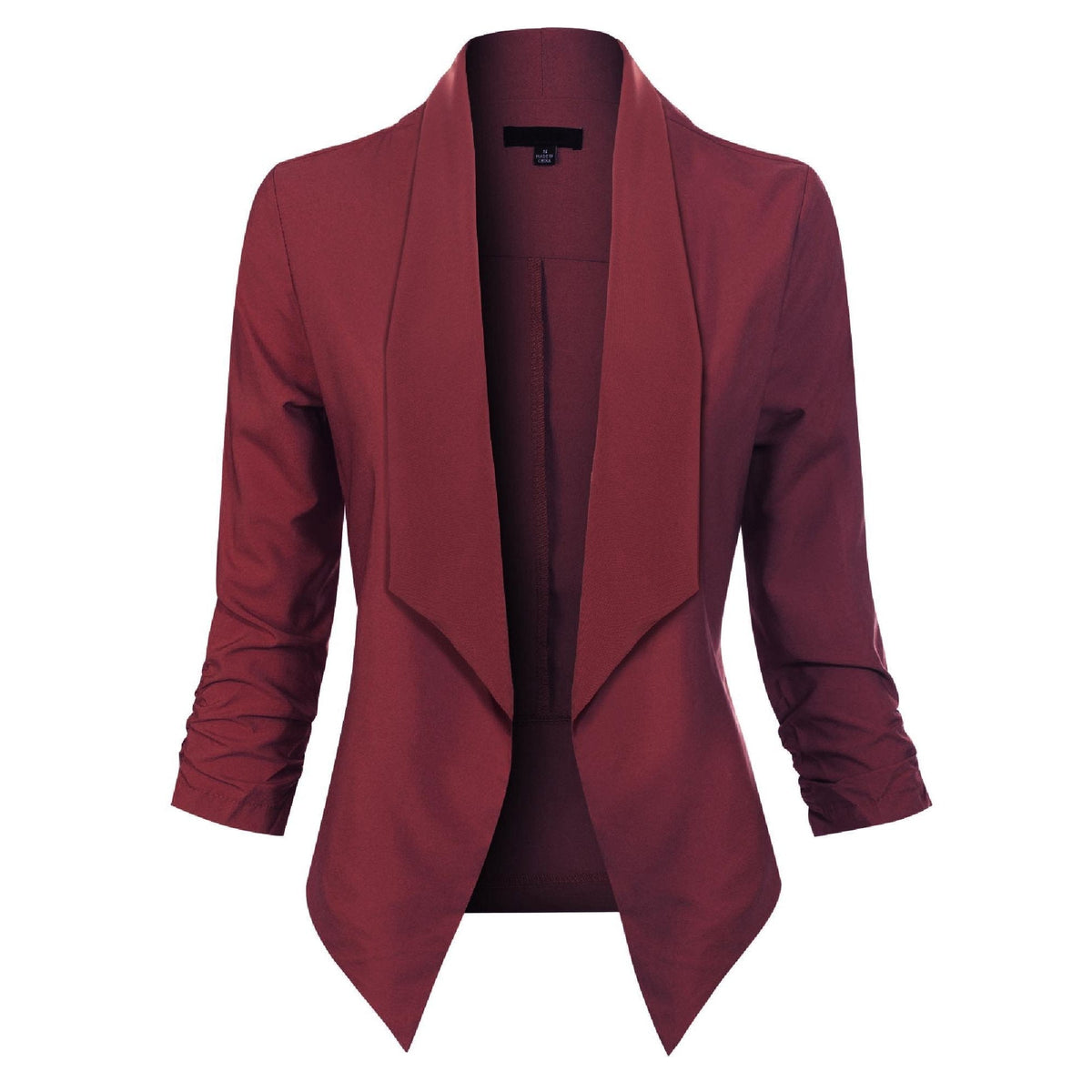Uxía | Chaqueta Americana Abierta Mujer Manga 3/4 Fruncida