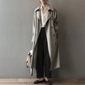 Gabardina Larga Mujer Doble Botonadura Impermeable