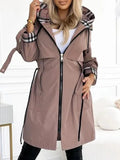 Chubasquero Impermeable con Capucha Mujer Cremallera