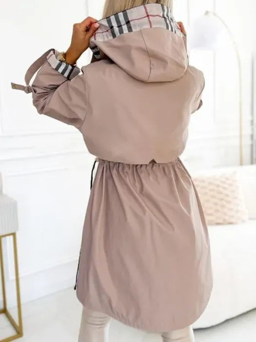 Chubasquero Impermeable con Capucha Mujer Cremallera